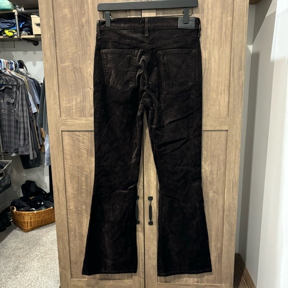 Citizens of Humanity Lilah High Rise Velvet Bootcut Pant Pony Dark Brown Size 27 - Picture 3 of 15